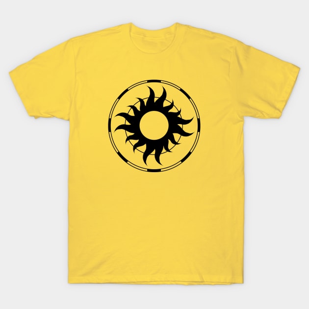 Sun - Original Logo Banner Sigil - Dark Design for Light Backgrounds T-Shirt by Indi Martin